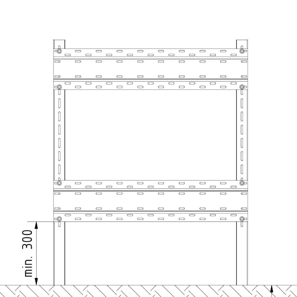 Inverter mounting rail L2000 for K500