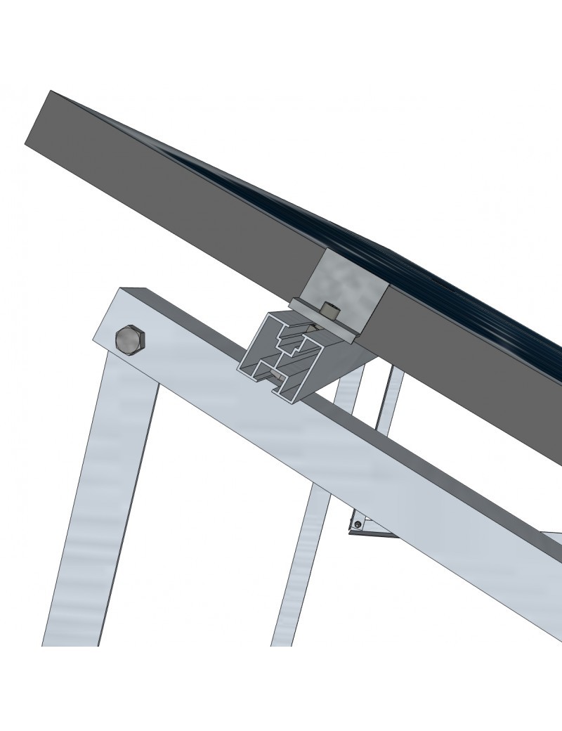 Dreieck 30° HORIZONTALE Montage Aluminium