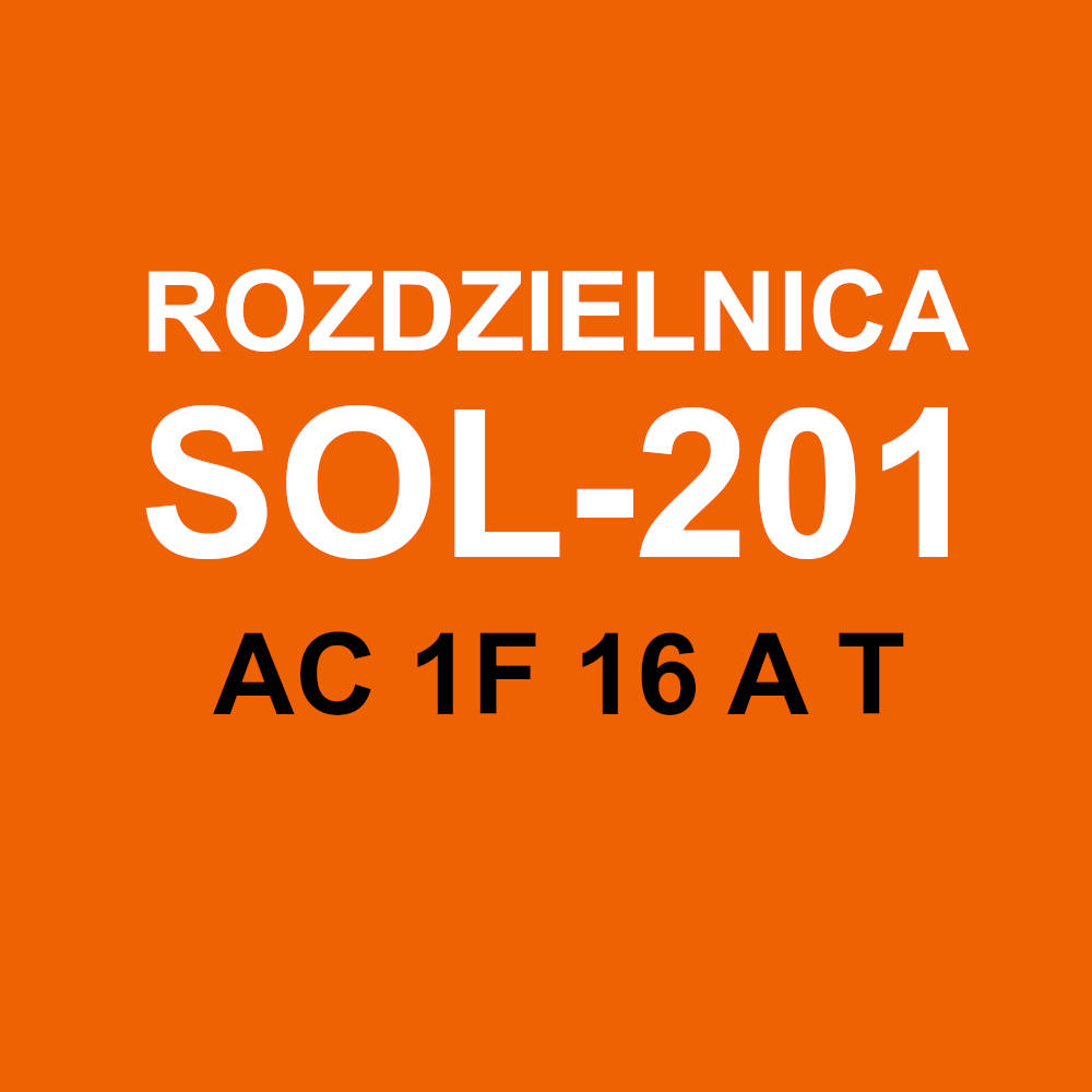 Rozdzielnica prefabrykowana AC 1F 16 A T2 SOL-201