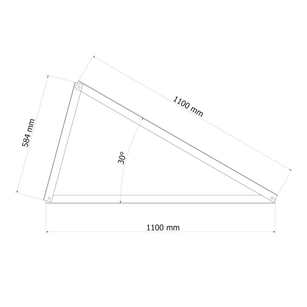 30 ° triangle, for horizontal installation Magnelis®