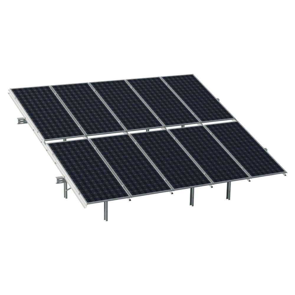 Bodenkonstruktion FWD2 HBM 2x5 VERTIKAL Bifacial Budmat