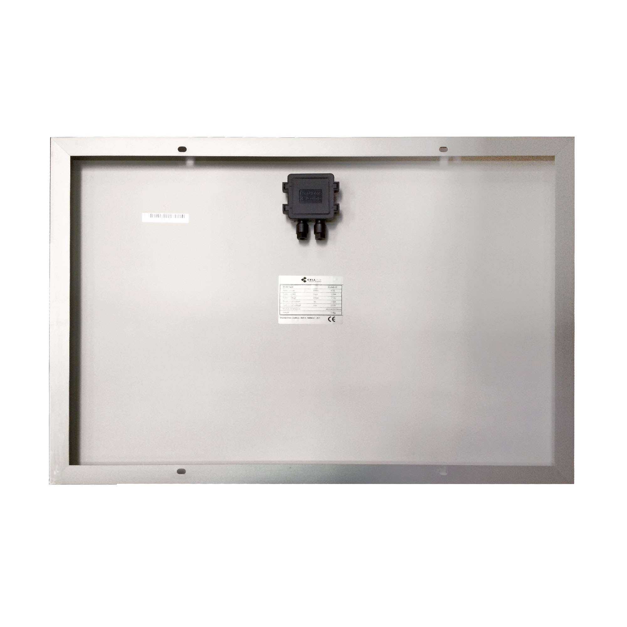 Photovoltaik Modul 40 W Silver Frame Celline