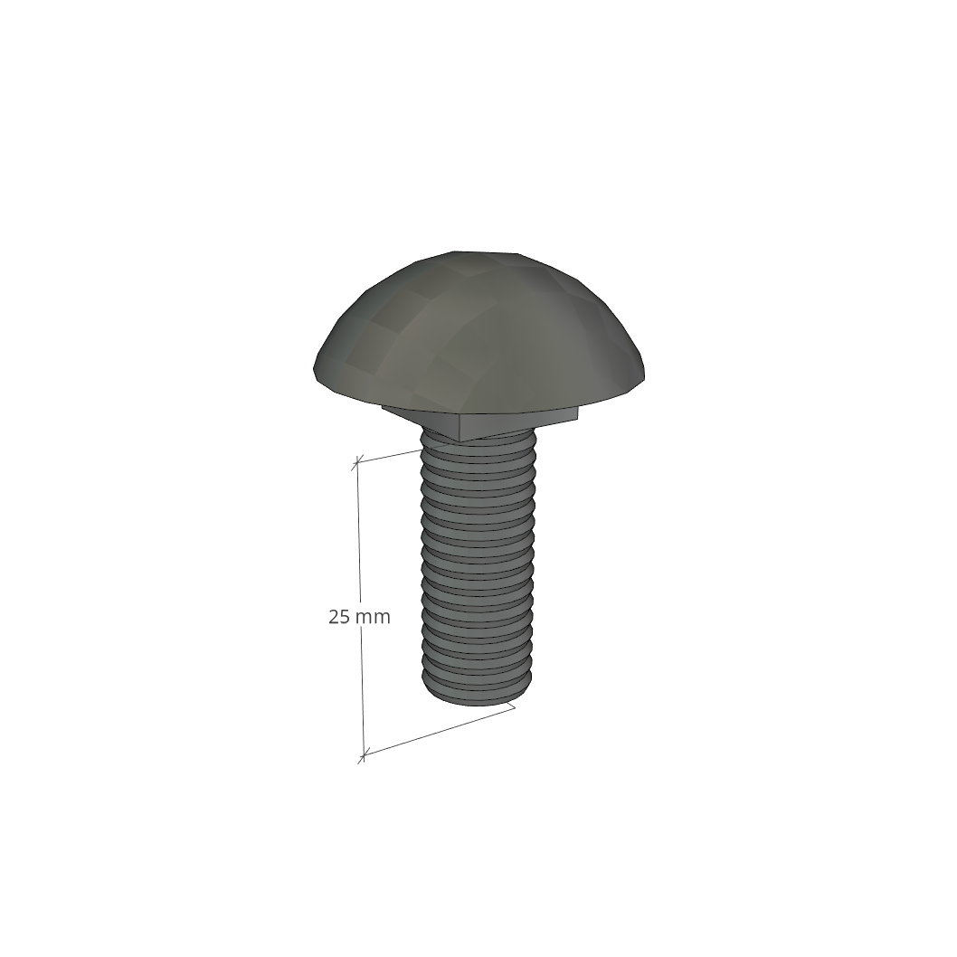 Flachrundschraube Edelstahl M10x25 mm