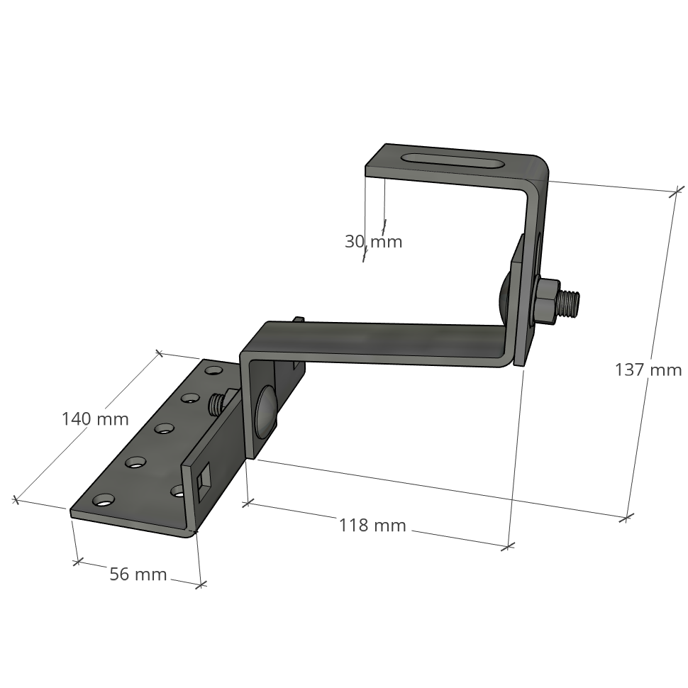 Dachhaken verstellbar Vario ECO 30x5