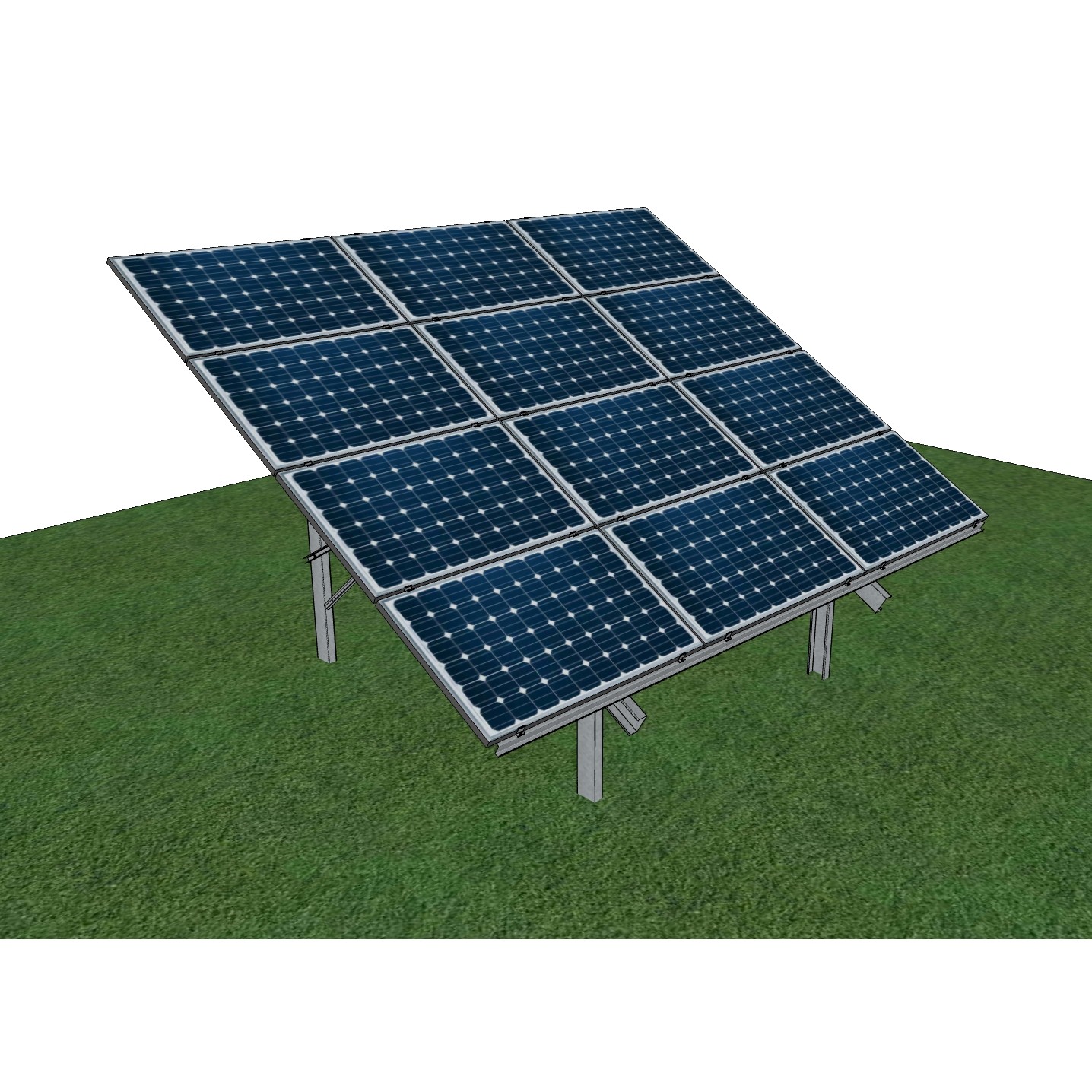 Bodenaufbau mit Doppelstütze 4x4 horizontal Energy 5