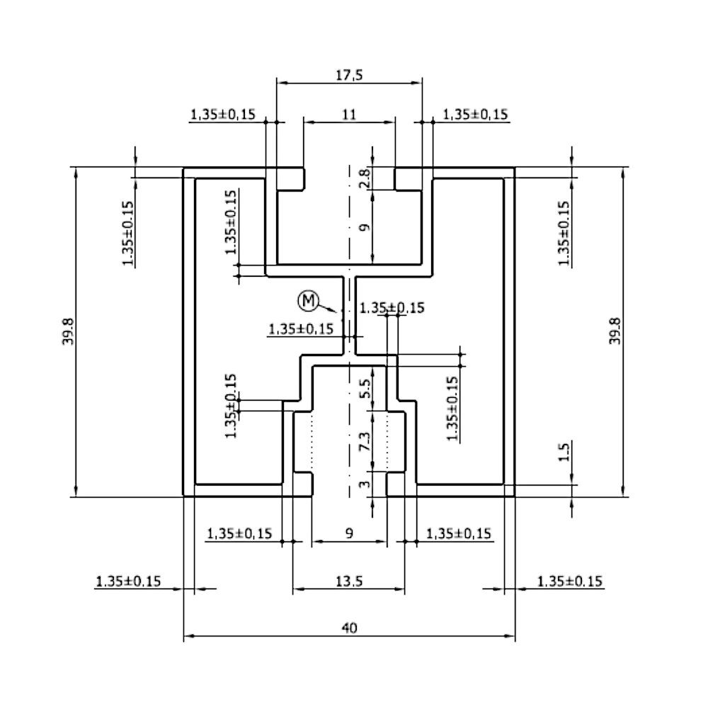 Montageprofil 40x40x2420 mm