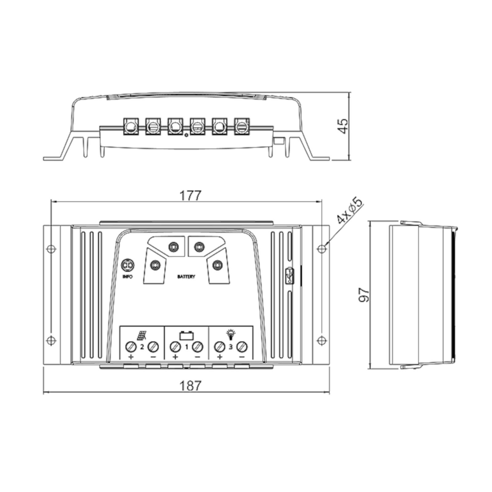 Solsum 4040 40 A 12/24 V Steca charge regulator