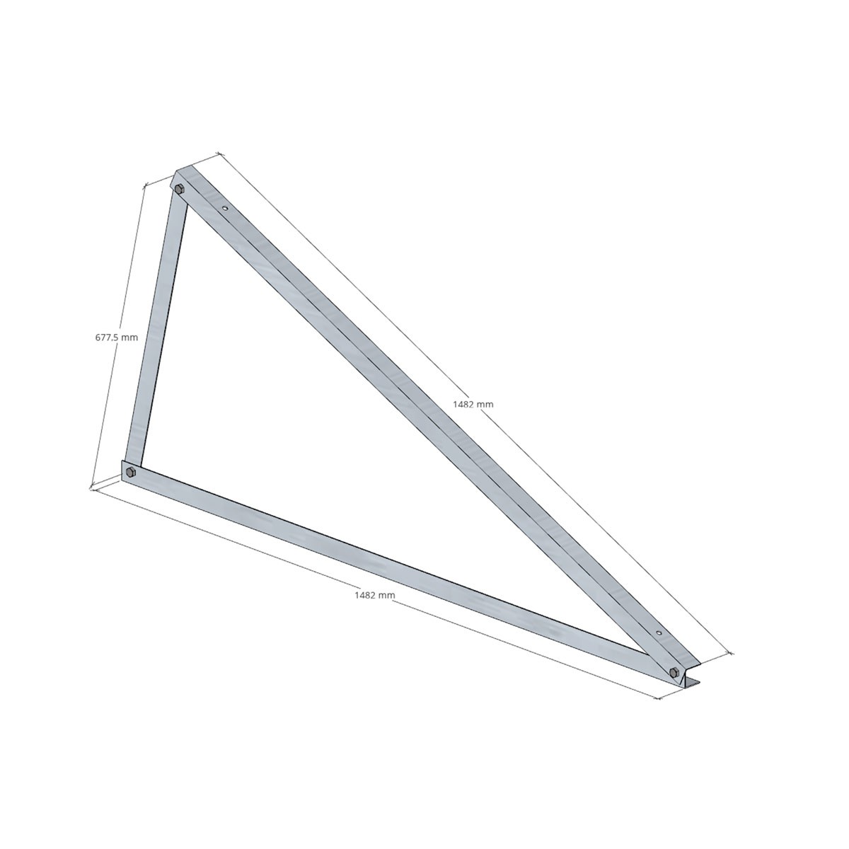 Mounting triangle 25 degrees vertical